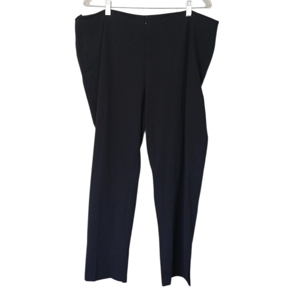 Doncaster Dark Blue Zipper Front Trousers With Stretch Size 18